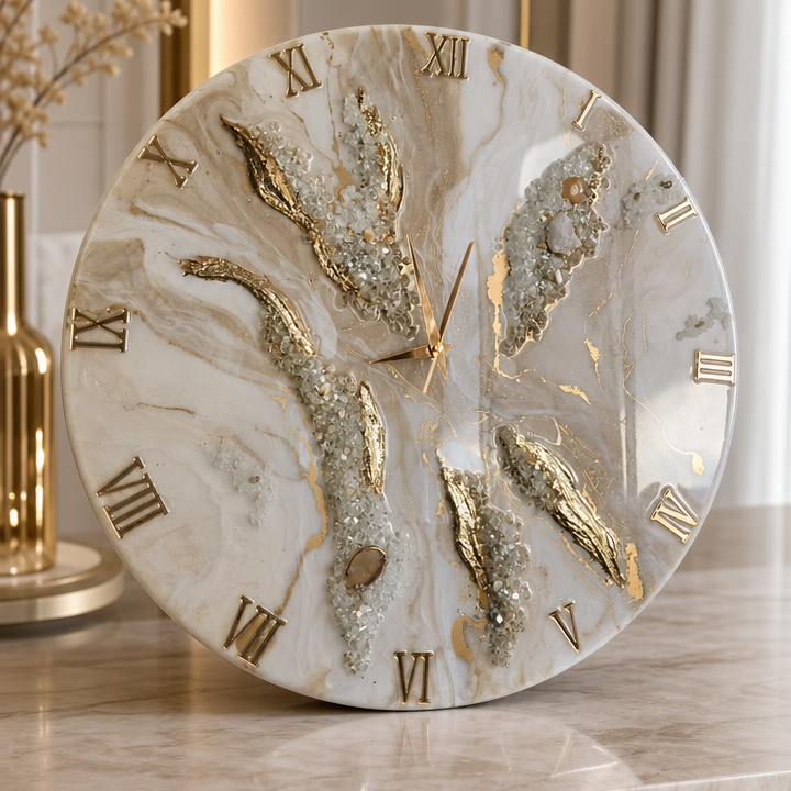 Golden Plume Clock